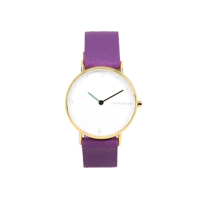 Montre mauve / blanc 90's