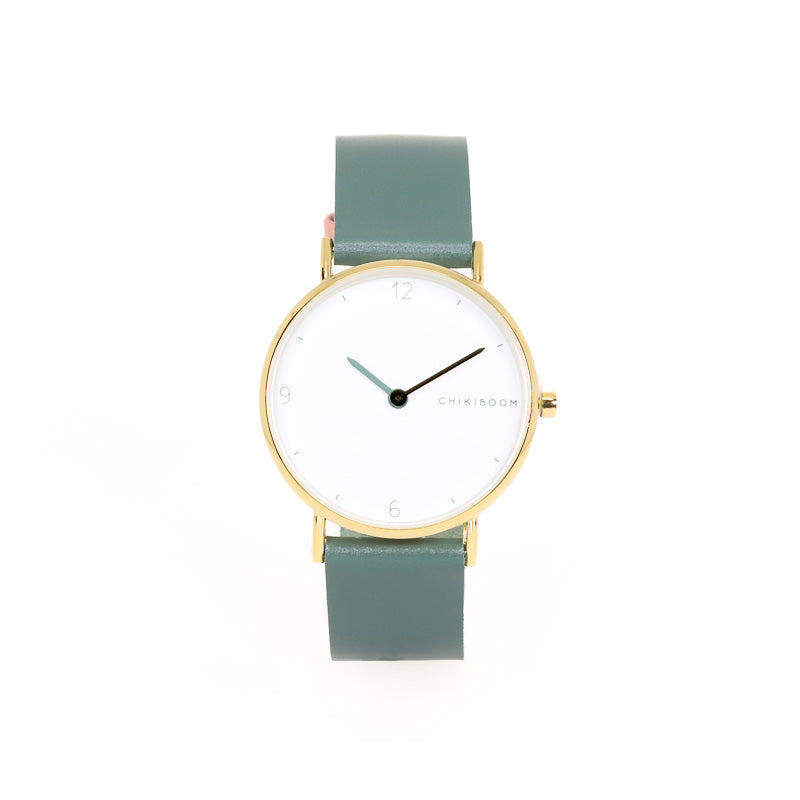 Montre turquoise foncé / blanc 90's