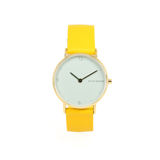 Montre jaune / turquoise 90's