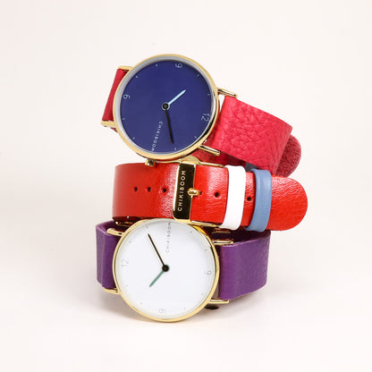 Montre fushia / bleu 90's