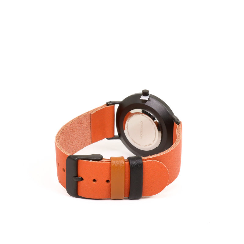 Montre orange / noir mat 90's