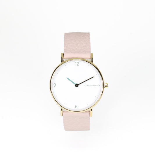 Rosé / white and gold watch