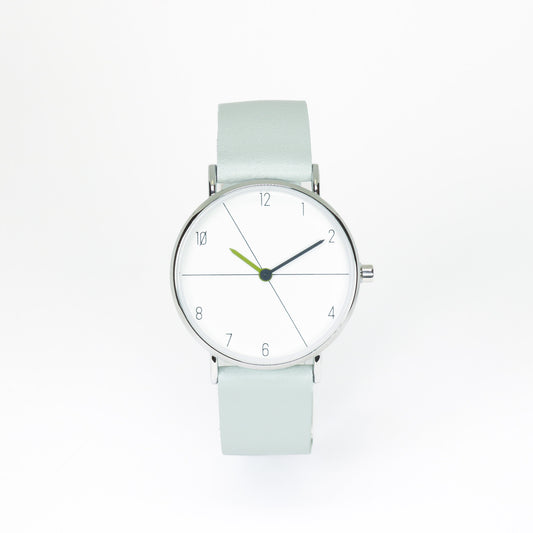 Pale grey-blue / white watch