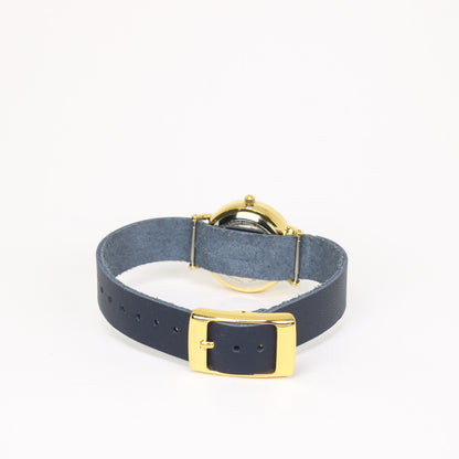 Navy / cream and gold women's watch